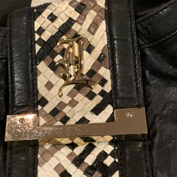 LAMB watchall black crinkled leather hobo bag - Picture 4 of 8